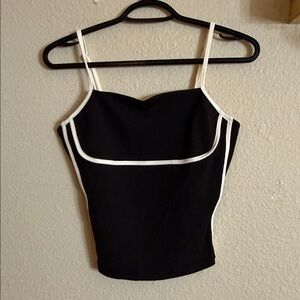 Elegant Black and White Camisole Top
